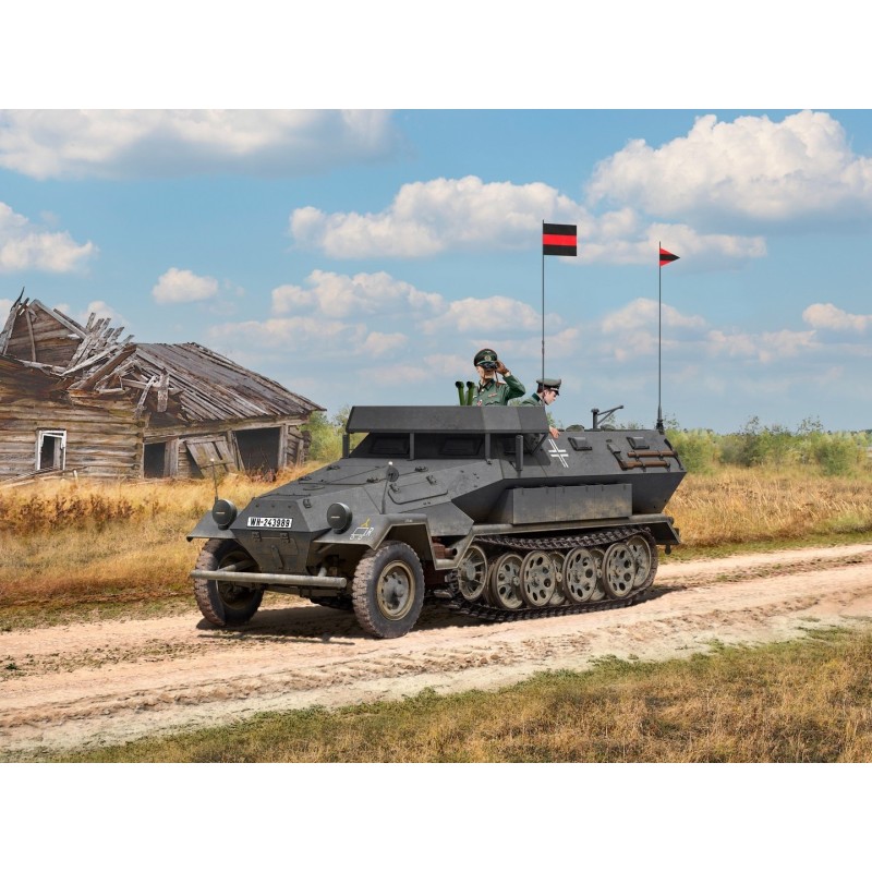 ICM35105 - Beobachtungspanzerwagen Sd.Kfz.251/18 Ausf.A, WWII German Observation Vehicle with 4 Crew Figures