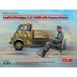 ICM35418 - Lastkraftwagen 3,5 t AHN with 4 German Driver Figures