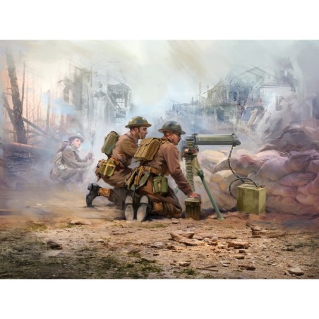ICM35646 - WWII British Vickers MG Crew (Vickers MG & 2 Figures)