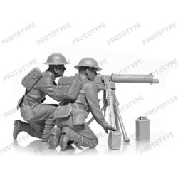 ICM35646 - WWII British Vickers MG Crew (Vickers MG & 2 Figures)