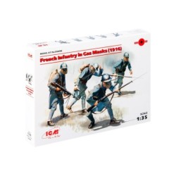 ICM35696 - French Infantry In Gas Masks (1918) 4 Figures