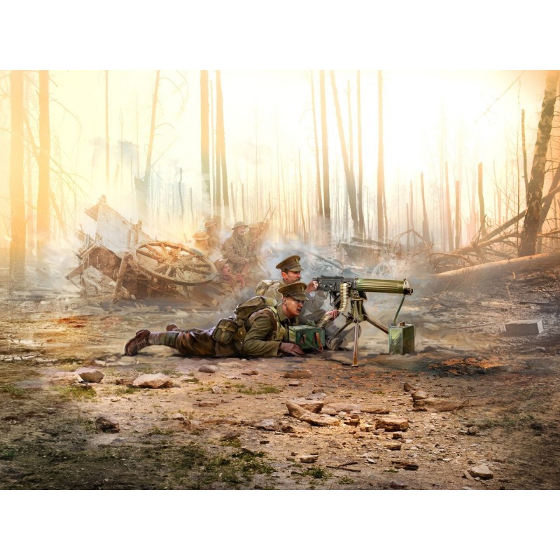 ICM35713 - WWI British Vickers MG Crew (Vickers MG & 2 Figures)