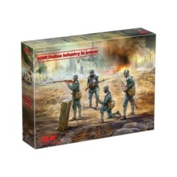 ICM35721 - WWI Italian Infantry In Armour 4 Figures