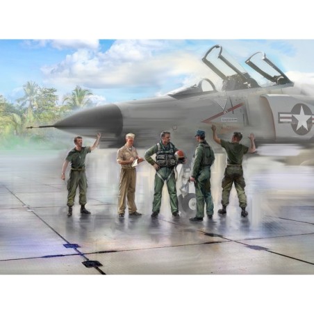 ICM48087 - U.S. Pilots & Ground Personnel (Vietnam War) 5 Figures