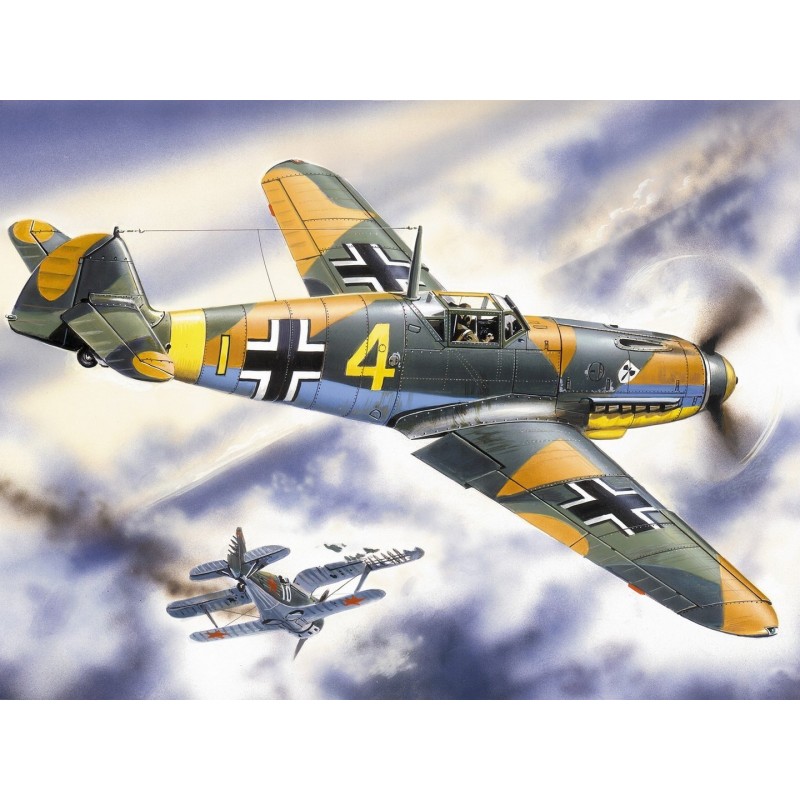 ICM48103 - Messerschmitt Bf 109F-4, WWII German Fighter Plane
