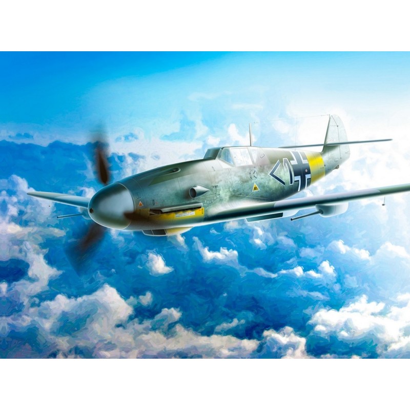 ICM48107 - Messerschmitt Bf 109F-4/R6, WWII German Fighter Plane