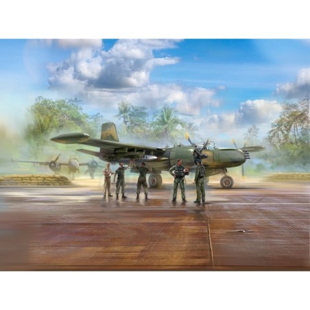 ICM48280 - B-26K with USAF Pilots & Ground Personnel (5 Figures)