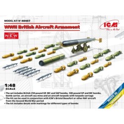 ICM48407 - WWII British Aircraft Armament (Bombs & Torpedoes)