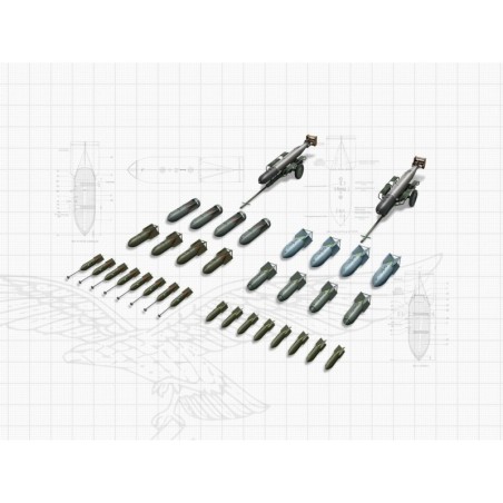 ICM48408 - WWII German Aircraft Armament (Bombs & Torpedoes)