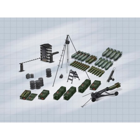 ICM48409 - Luftwaffe Airfield Equipment (Diorama Accessories)