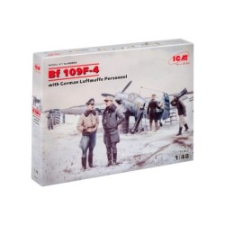 ICM48804 - Bf 109F-4 with German Luftwaffe Personnel (5 Figures)