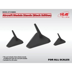 ICMA002 - Aircraft Models Stands (Set of 3 - Black Edition)