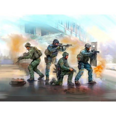 ICMDS2401 - S.W.A.T. Team with 4 Figures