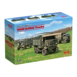 ICMDS3511 - WWII British Trucks, Model W.O.T. 6, Model W.O.T. 8, Leyland Retriever General Service (Set of 3)