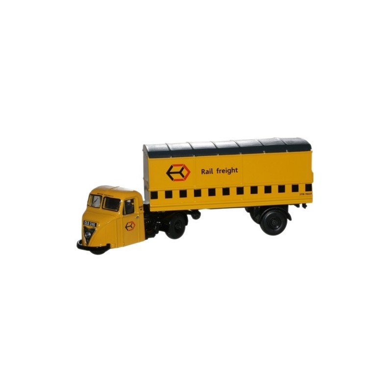 76RAB009 - Railfreight Yellow Scammell Scarab Van Trailer