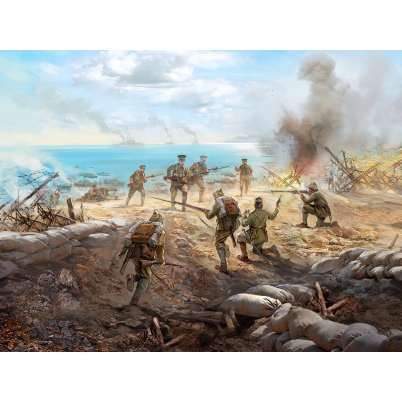 ICMDS3520 - Dardanelles Campaign 1915 (WWI British Infantry, WWI British Vickers MG Crew, WWI Turkish Infantry)