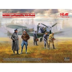 ICMDS4801 - WWII Luftwaffe Airfield Set, Bf 109F-4 & Hs 126B & 7 Figures