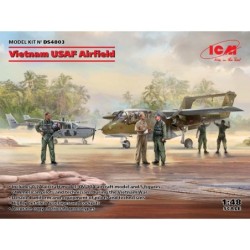 ICMDS4803 - Vietnam USAF Airfield Set (0-2A, OV-10A Aircraft & 5 Figures)