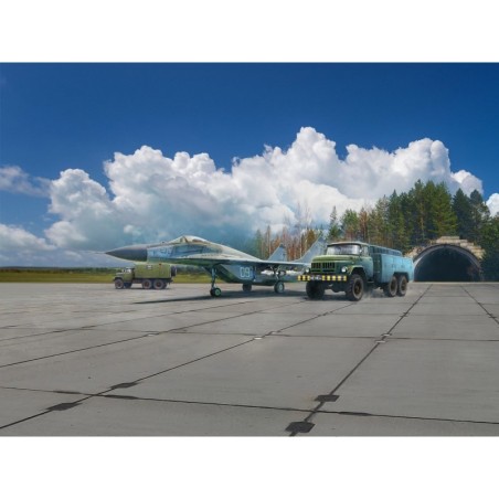 ICMDS7203 - Soviet Military Airfield 1980s Set (MiG-29, APA-50M, ZiL-131 & Airfield Plates)