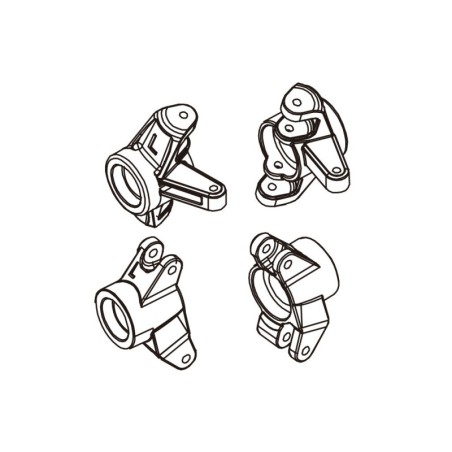 PD303-004 - Fr.Steering Knuckle_L/R 1PCS           Rr.Steering Knuckle_L/R 1PCS