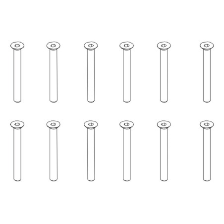 PD502-033 - Flat Head Hex ScrewHM3*30 6PCS