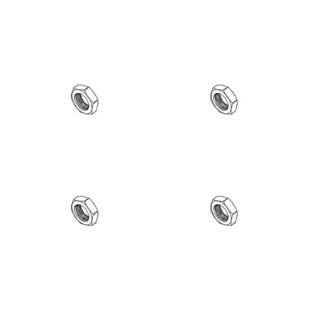 PD861-001-R - 17mm Wheel Nut 4pcs