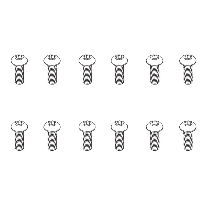 PD861-093 - B head hex screw HM3*12   12pcs