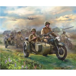 Z6277 - Soviet M-72 Sidecar Motorcycle W/Crew
