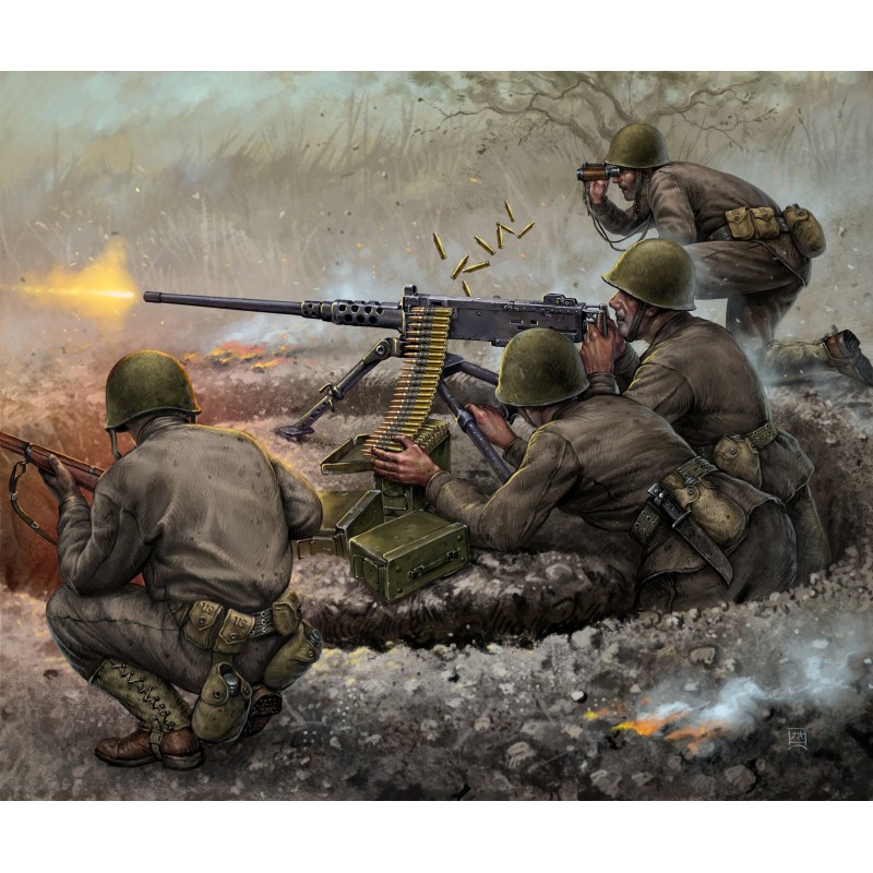 Z6286 - U.S. Browning Machine Gun with Crew