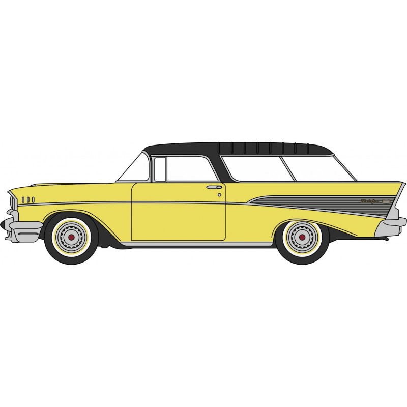 87CN57007 - Chevrolet Nomad 1957 Colonial Cream and Onyx Black