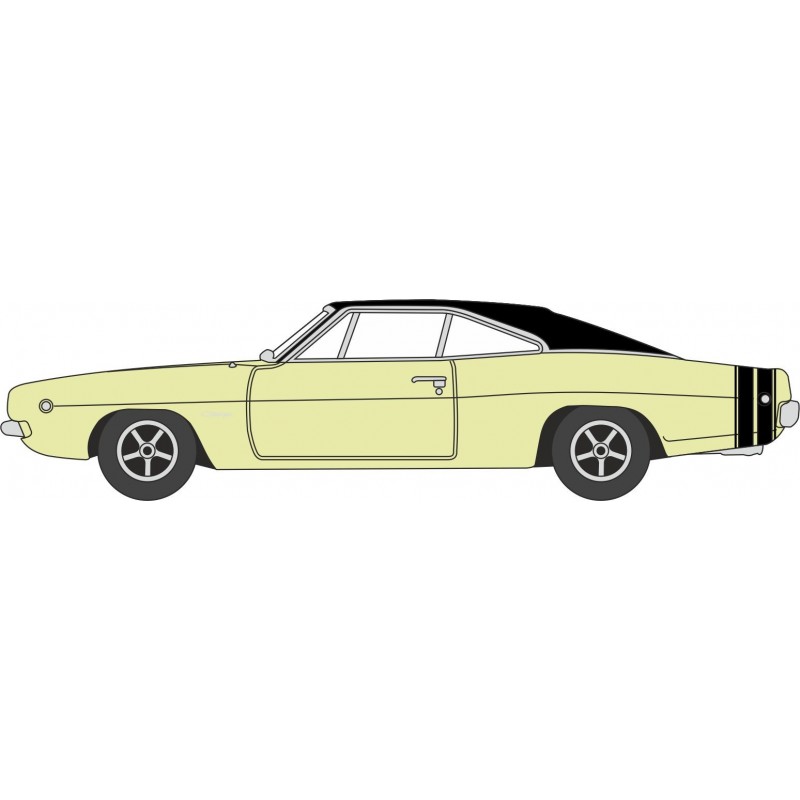 87DC68004 - Dodge Charger 1968 Yellow and Black