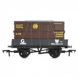37-936 - 3 Plank Wagon GWR Grey With 'GWR' Brown BD Container