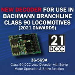 36-569A - Class 90 DCC Loco-Decoder with Servo Motor Operation & Brake function