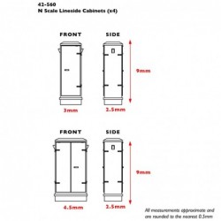 42-560 - Lineside Cabinets (x4)