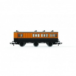 R40293 - LSWR, 6 Wheel Coach, 3rd Class, 648 - Era 2