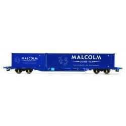 R60133 - Malcolm Rail, KFA Container Wagon with 1 x 20' & 1 x 40' Containers - Era 11
