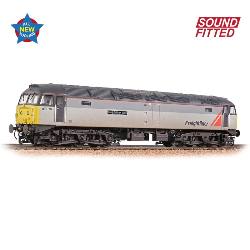 35-430SF - Class 47/3 47376 'Freightliner 1995' Freightliner Grey [W]