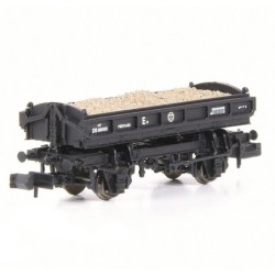 E87536 - 14T 'Mermaid' Side Tipping Ballast Wagon BR Departmental Black