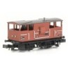 E87540 - BR 20T 'Shark' Ballast Plough Brake Van BR Bauxite (Departmental)