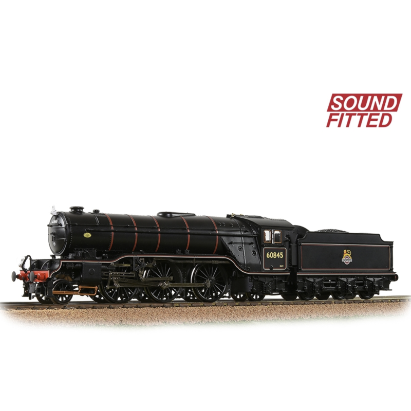 35-201SF - LNER V2 60845 BR Lined Black Early Emblem - Sound Fitted