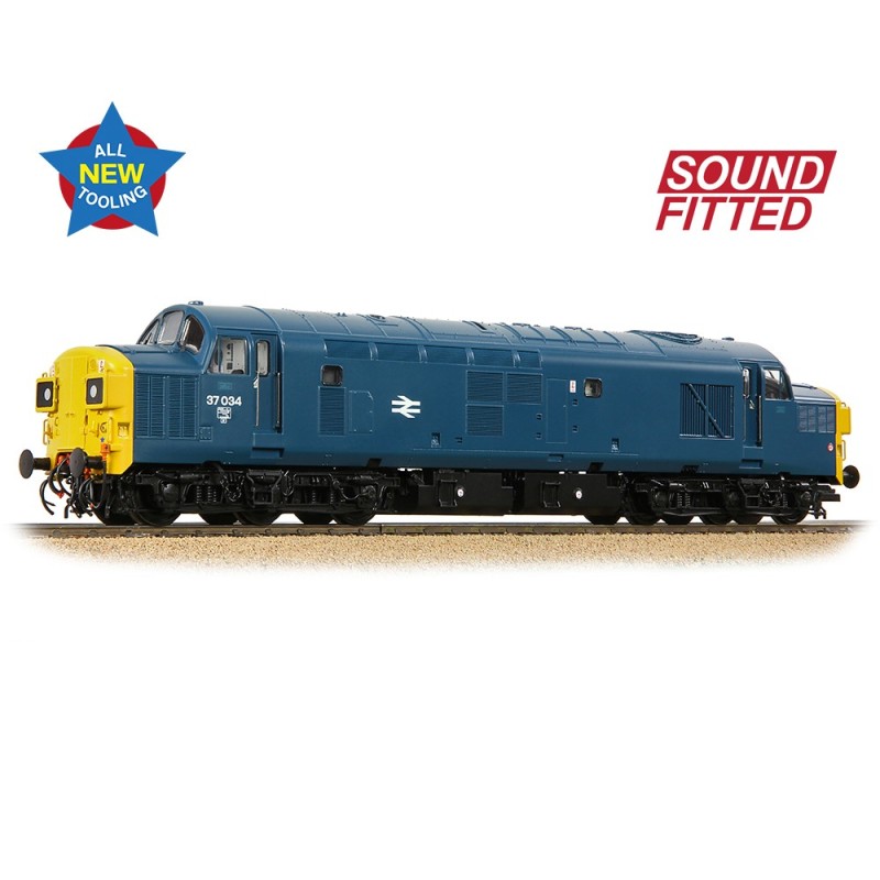 35-301SF - Class 37/0 Split Headcode 37034 BR Blue
