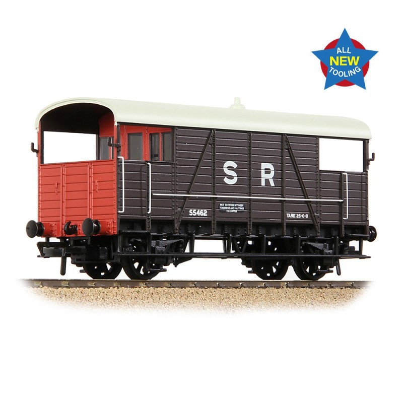 38-916 - SE&CR 25T 'Dance Hall' Brake Van SR Brown