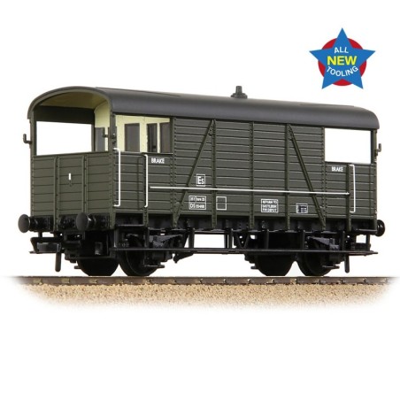 38-918 - SE&CR 25T 'Dance Hall' Brake Van BR Departmental Olive Green