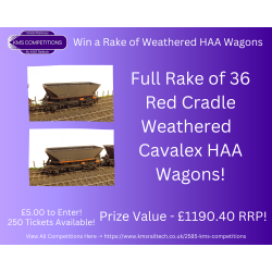 KMS-COMPS-5 - Win a Full Rake of Weathered Cavalex Red Stripe HAA Wagons