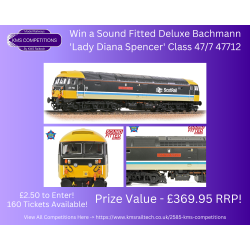 KMS-COMPS-6 - Win a Sound Fitted Deluxe Bachmann Class 47 - 47712 'Lady Diana Spencer' ScotRail Livery