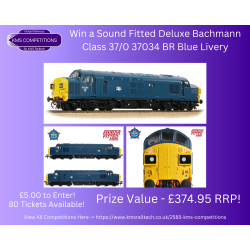 KMS-COMPS-19 - Win a Sound Fitted Deluxe Bachmann Class 37/0 - 37034 Split Headcode BR Blue