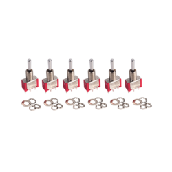 DCD-ATS - Alpha Toggle Switch (6-Pack of On-Off-On Sprung Toggle Switches)