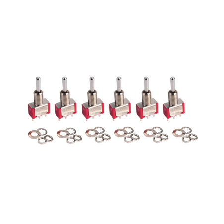 DCD-ATS - Alpha Toggle Switch (6-Pack of On-Off-On Sprung Toggle Switches)