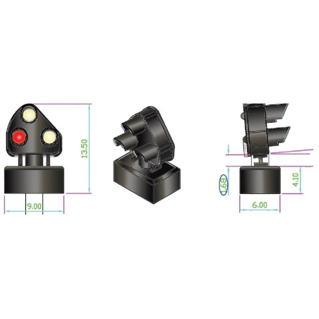 DCD-GS-BR - 12x 2-wire STEAM Era 3-light Ground Signal