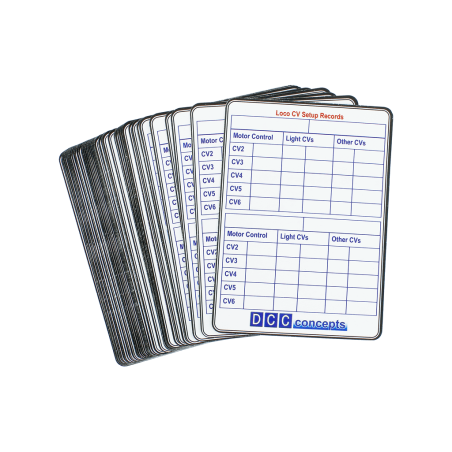 DCD-RECcard - 52 Decoder CV Settings Record Cards